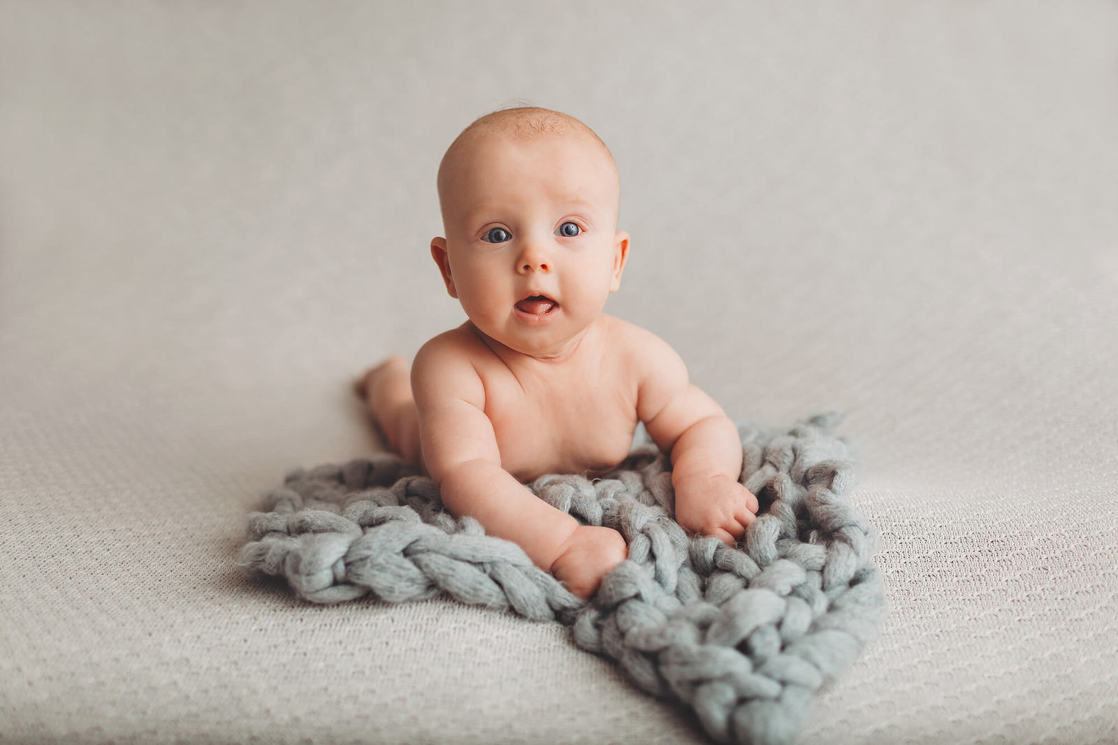 Baby Reid during his 3-month milestone session with Belle Vie Photography in Vail, AZ