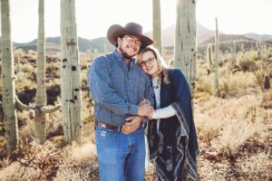This sweet young couple looked amazing in their western attire and gorgeous desert backdrop