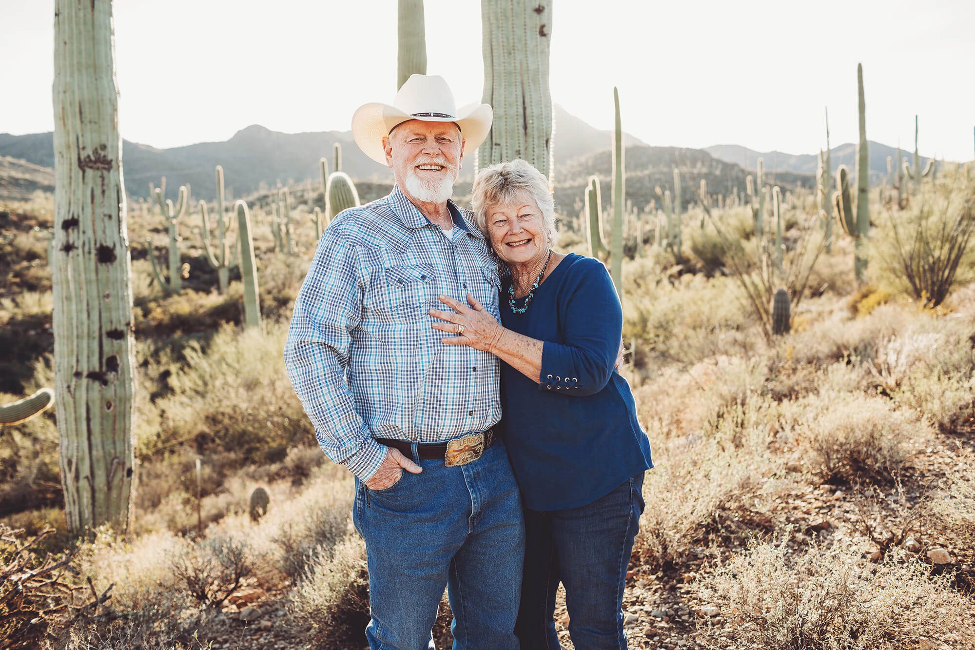After decades of marriage this couple was still sweet and cuddly with one another