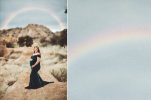 A rainbow maternity session for this rainbow baby girl