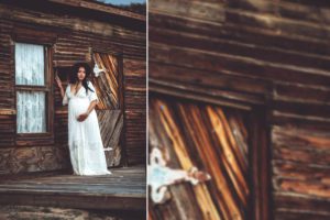 A western feel for Melissa in this maternity image