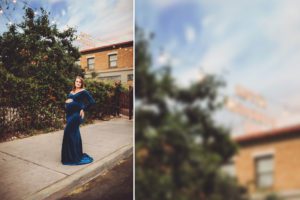 Brooke's gorgeous maternity session in front of Hotel Congress in downtown Tucson