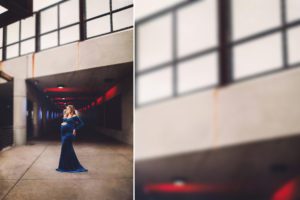 A downtown Tucson underpass makes for a stunning backdrop for Brooke during her maternity session