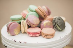 Lavender, rose, caramel, chocolate, vanilla and espresso macarons from Woops! Maingate in Tucson