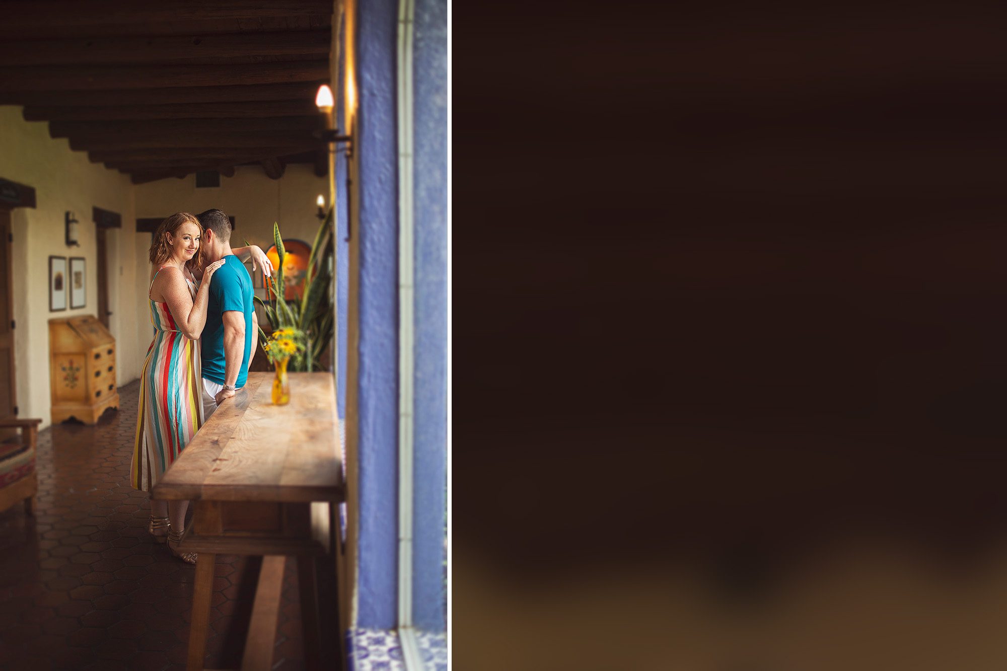 Phoenix blogger Mandy Holmes and her husband share an intimate moment at Hacienda Del Sol