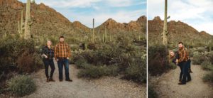 One of the Lindley family couple's enjoying the warmth of Tucson's December sunset