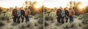 Dad, Mom, Sister and Brother have fun during their family photo session at Gate's Pass in Tucson with Belle Vie Photography