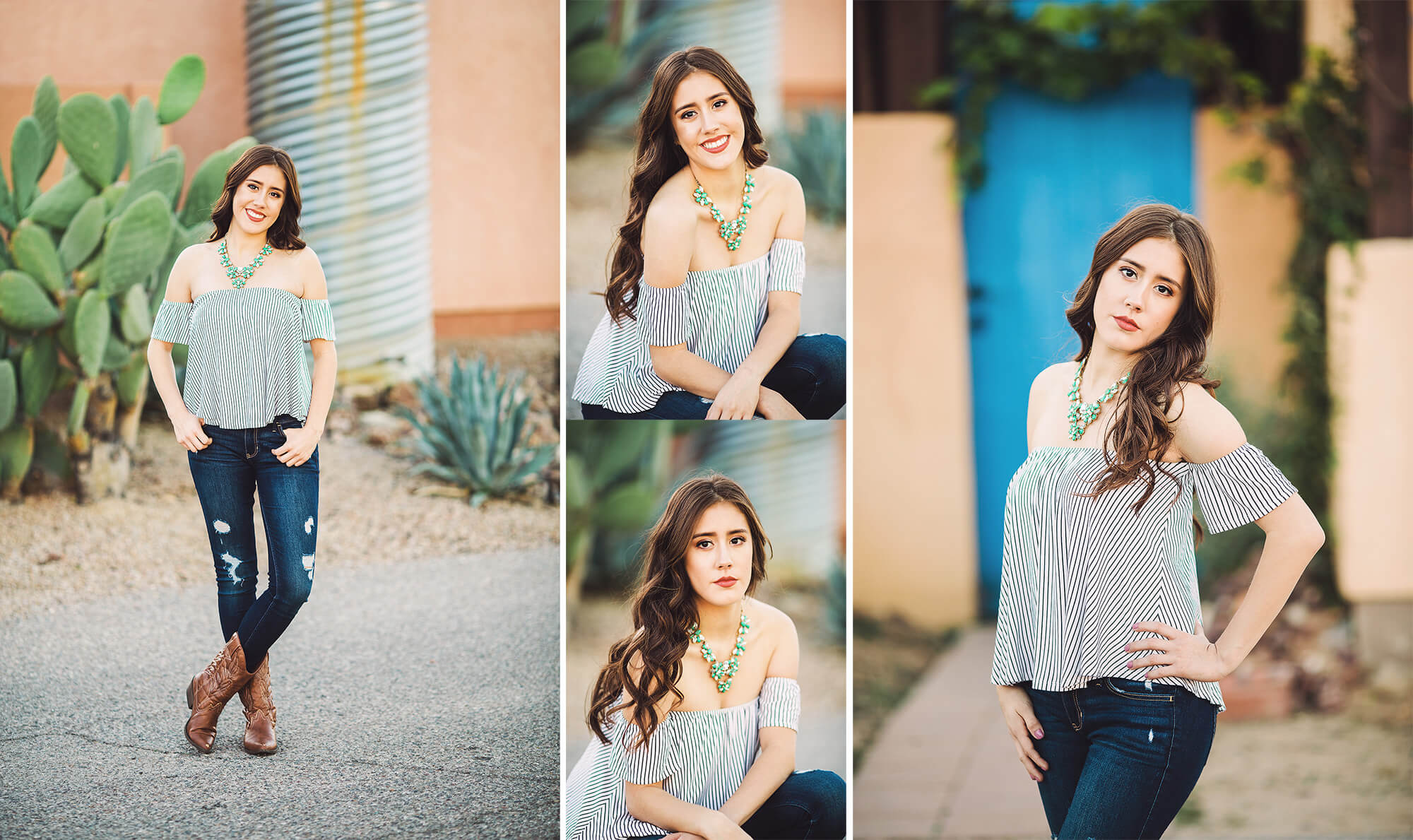 Brianna poses beautifully during her senior photo session with Belle Vie Photography not far from her home in Rita Ranch