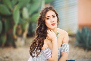 A senior at Cienega High School in Tucson, Brianna is a gorgeous vision during her senior session with Belle Vie Photography in the Tucson neighborhood of Civano