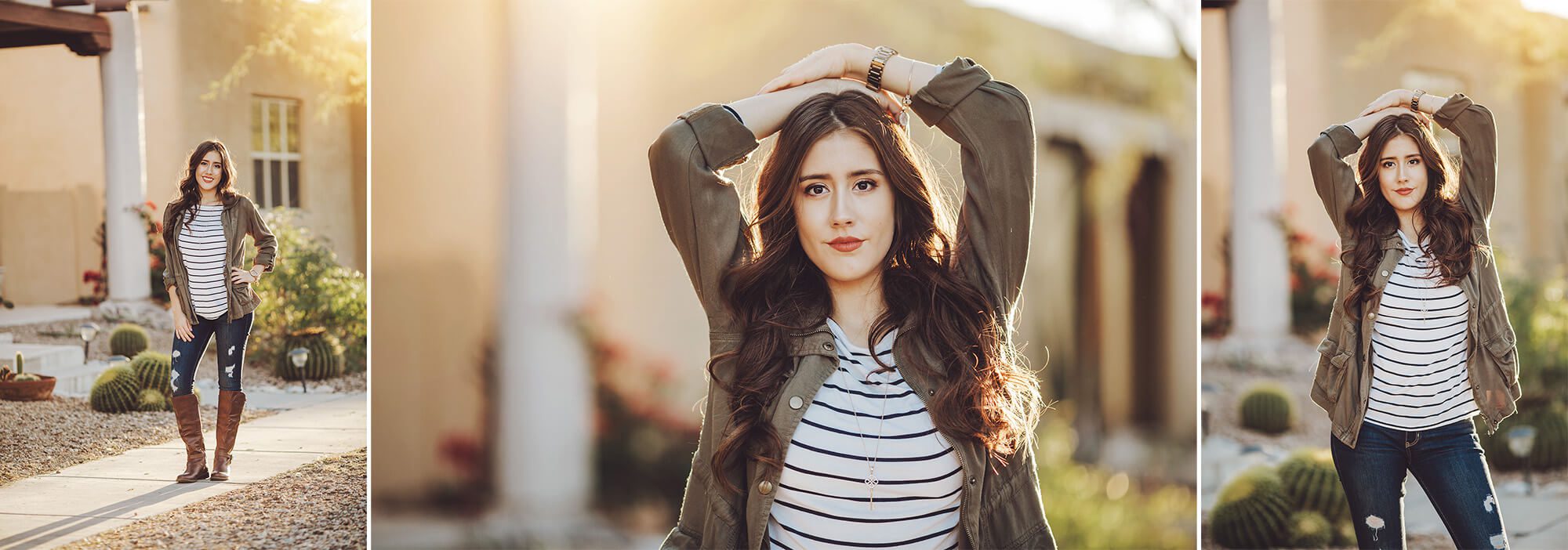 Brianna is a vision in the beautiful and dynamic neighborhood of Civano during her senior photoshoot not far from her school and home in Vail, Arizona