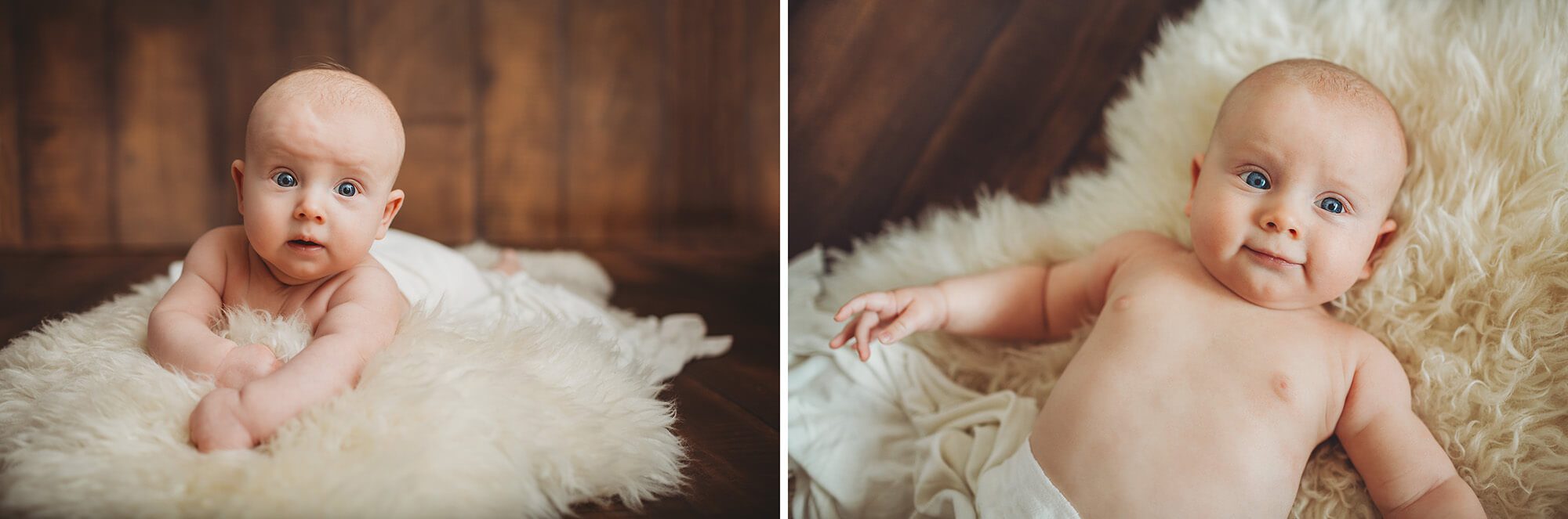 Three-month old baby boy during his milestone session in Tucson with Belle Vie Photography