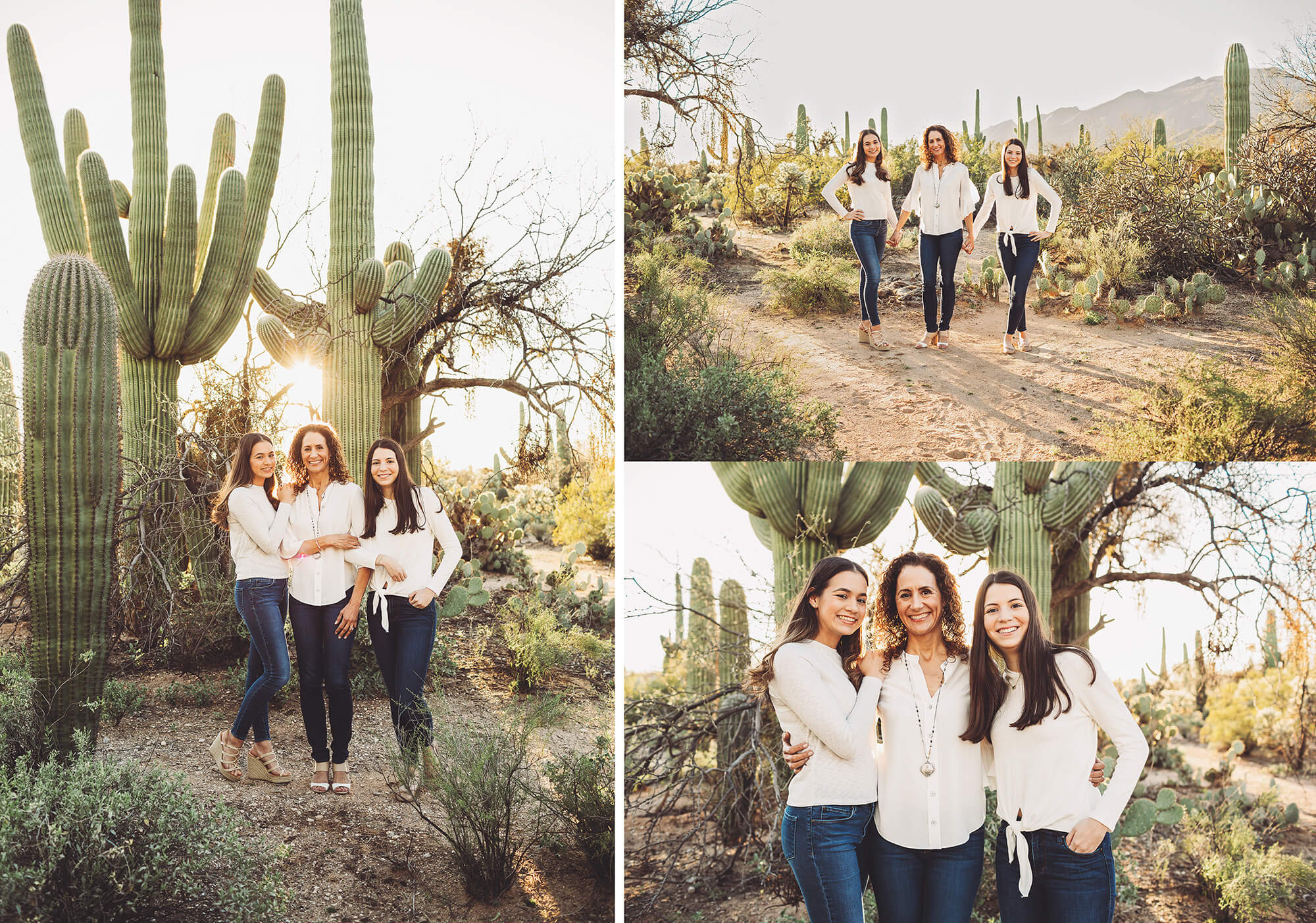 The Marquart ladies during their family photo session at Sabino Canyon