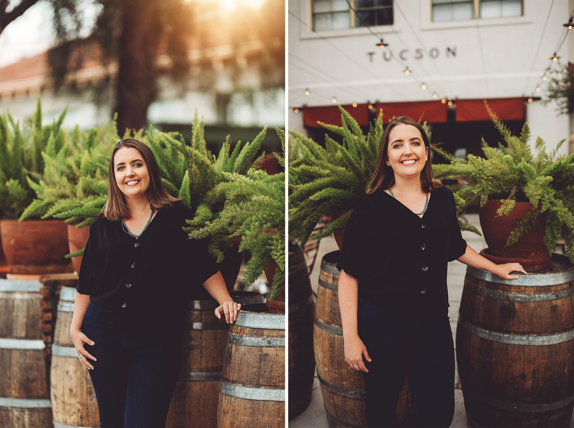 Megan during her headshot session at a historic Tucson location