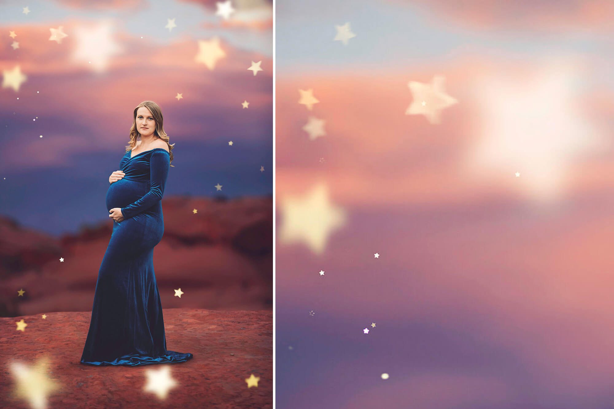 A Tucson maternity session my client was starry-eyed over