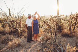 Grandma and Grandpa Castillo still in love and dancing in the desert sun