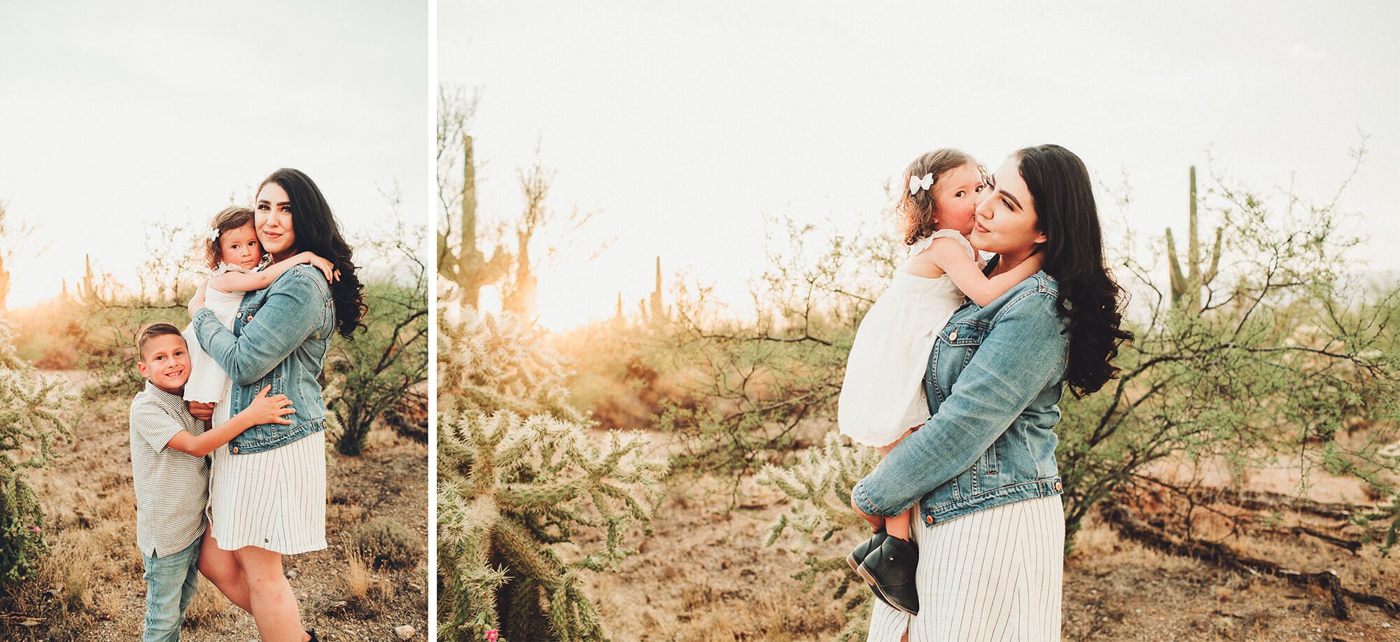 It was hot and the kiddos were tired, but they held on for a few more photos with Mom