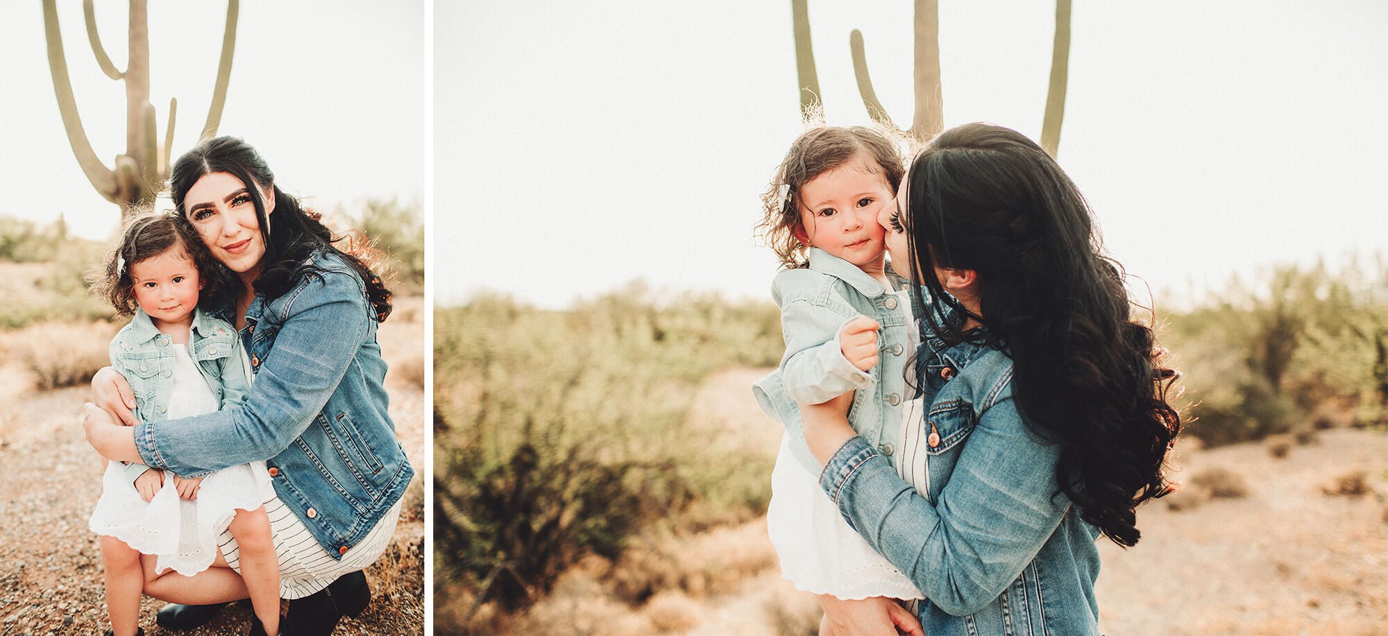 Nothing better than kisses from mom, especially when it's hot and there's a stranger snapping photos