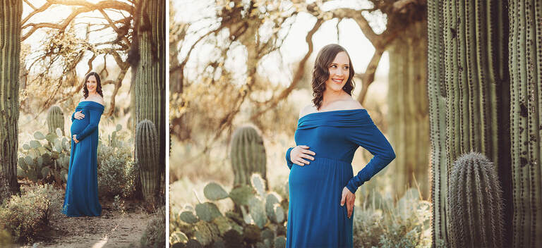 Beautiful Adrianne during her desert maternity session at Sabino Canyon