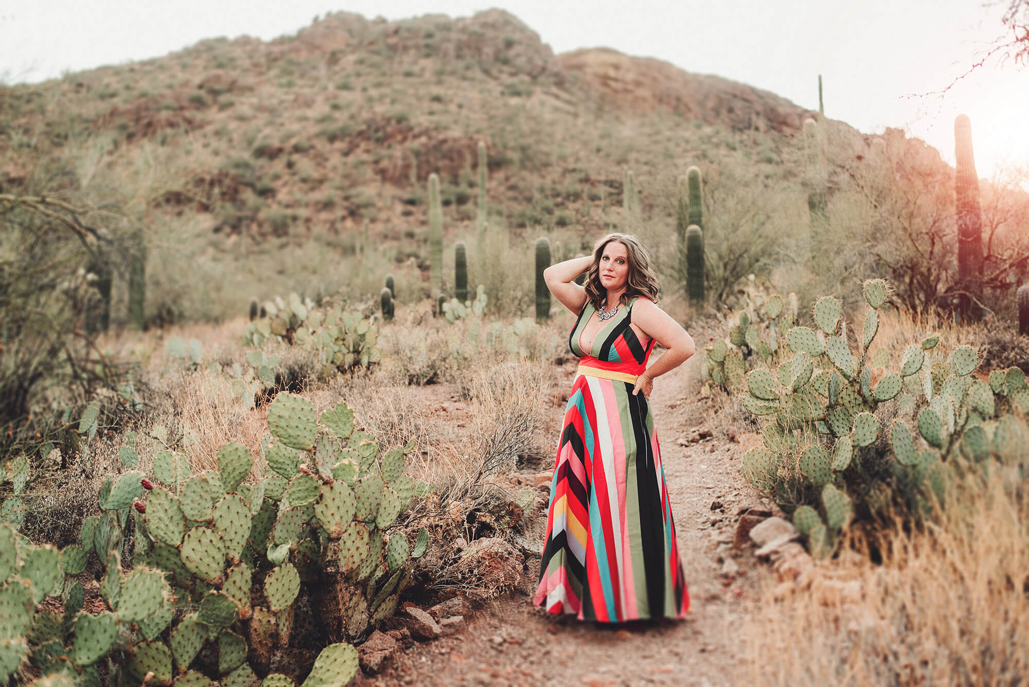 Heather Davis, owner of Belle Vie Photography, photographed at Sanctuary Cove in Tucson, Arizona for a magazine feature