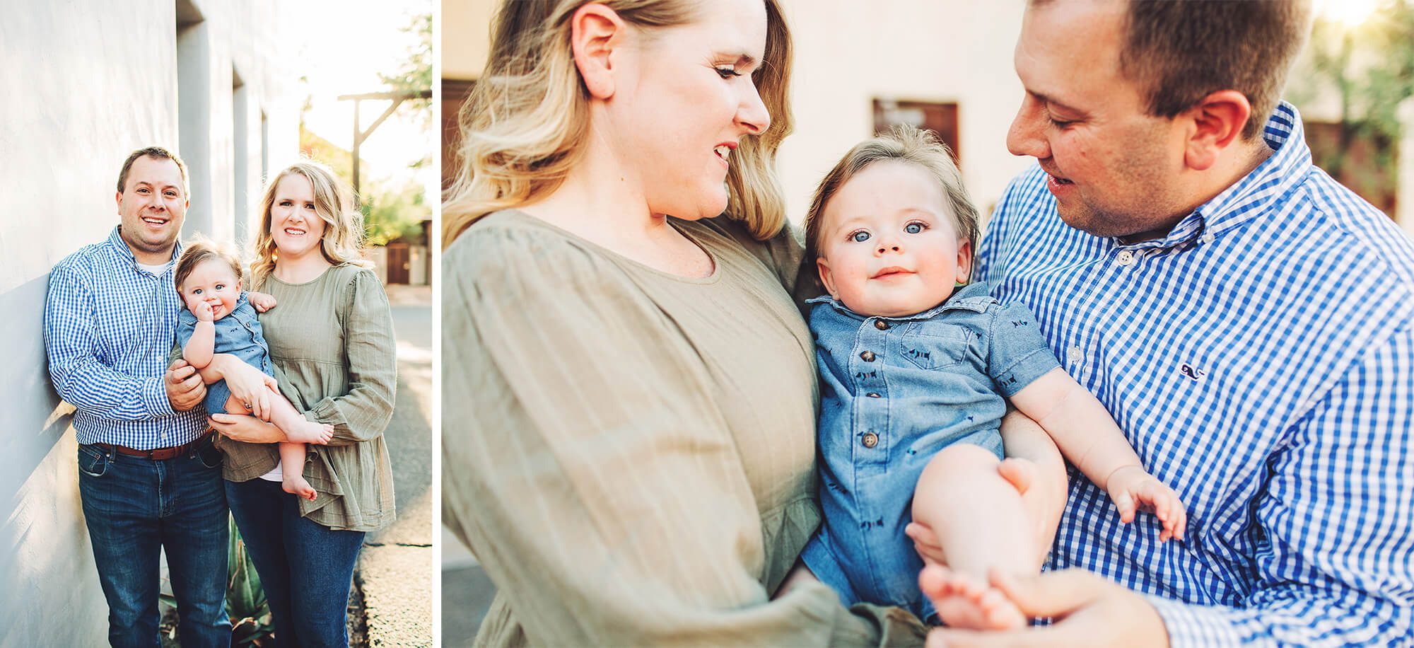 A sweet family during their hot summer downtown Tucson session