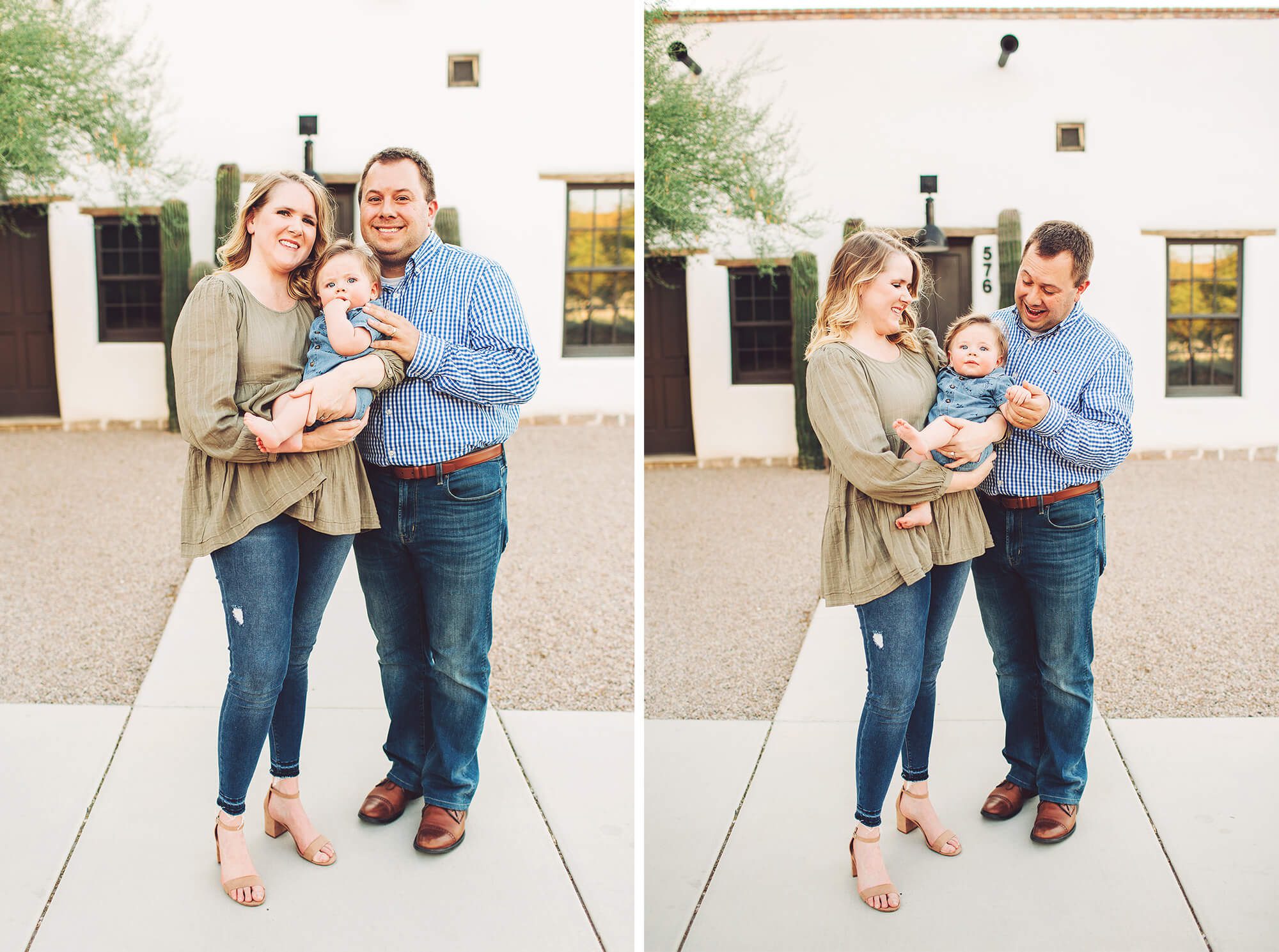 The lovely Ballington family in Barrio Viejo in Tucson