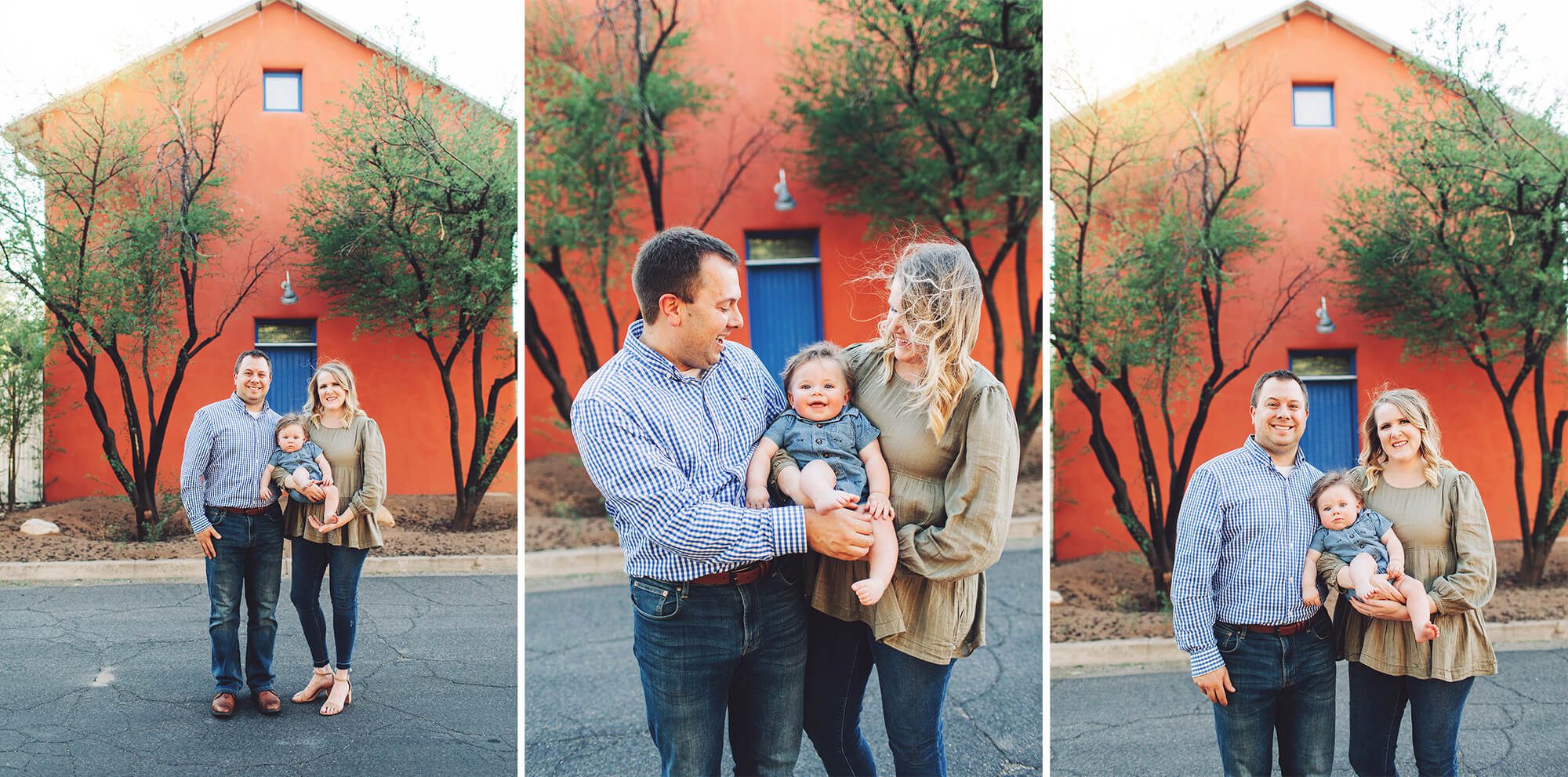 The Ballington family in downtown Tucson for their family photo session