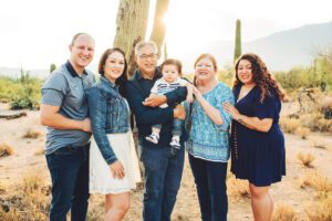 The Marstall family with Alicia's parents and sister