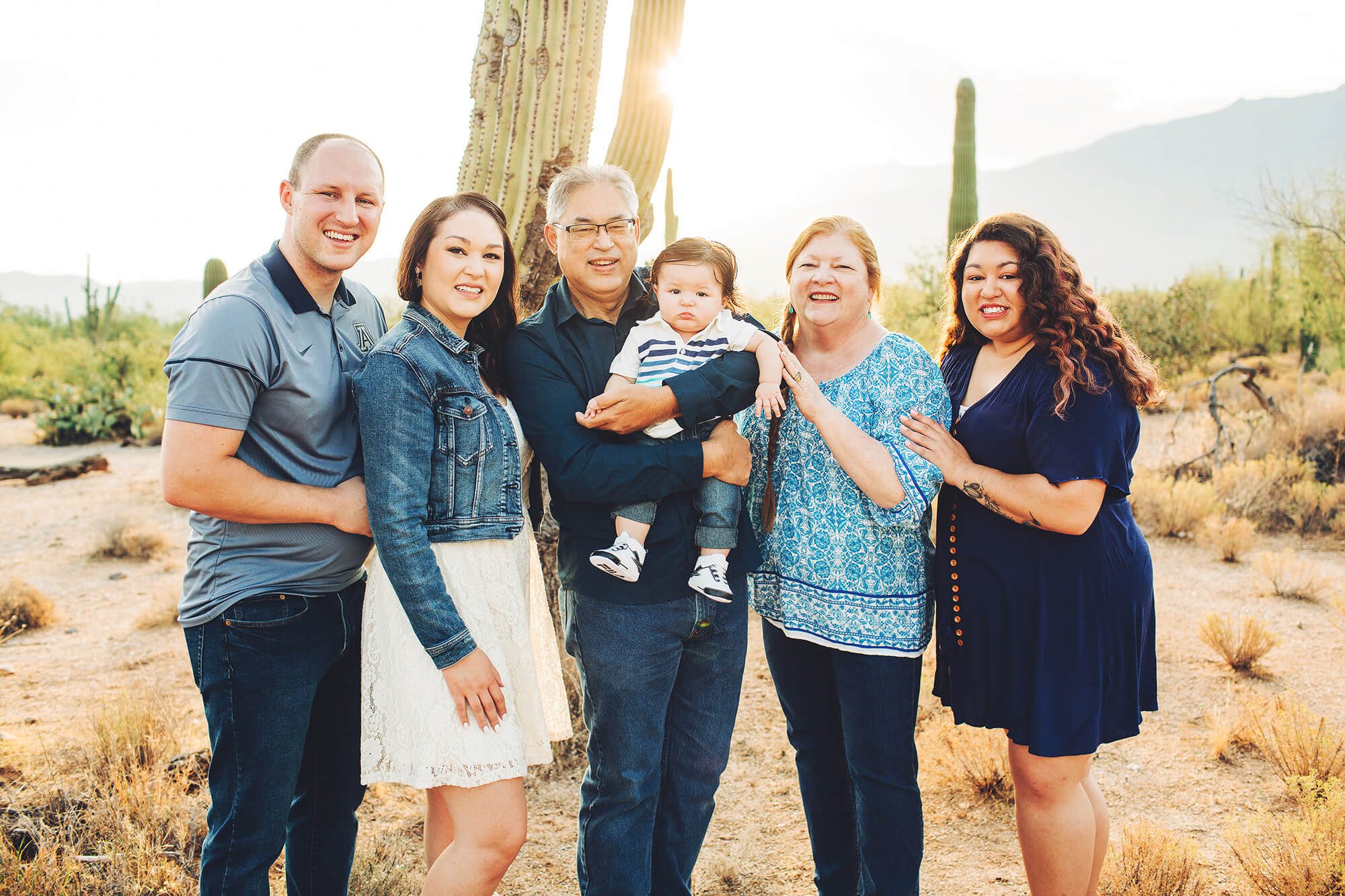 The Marstall family with Alicia's parents and sister