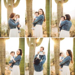 Alicia and Easton in a lovely mom and son collage