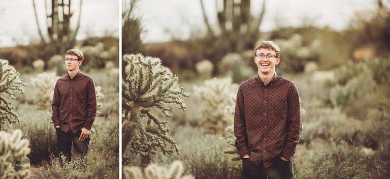 Cory laughing during his senior session