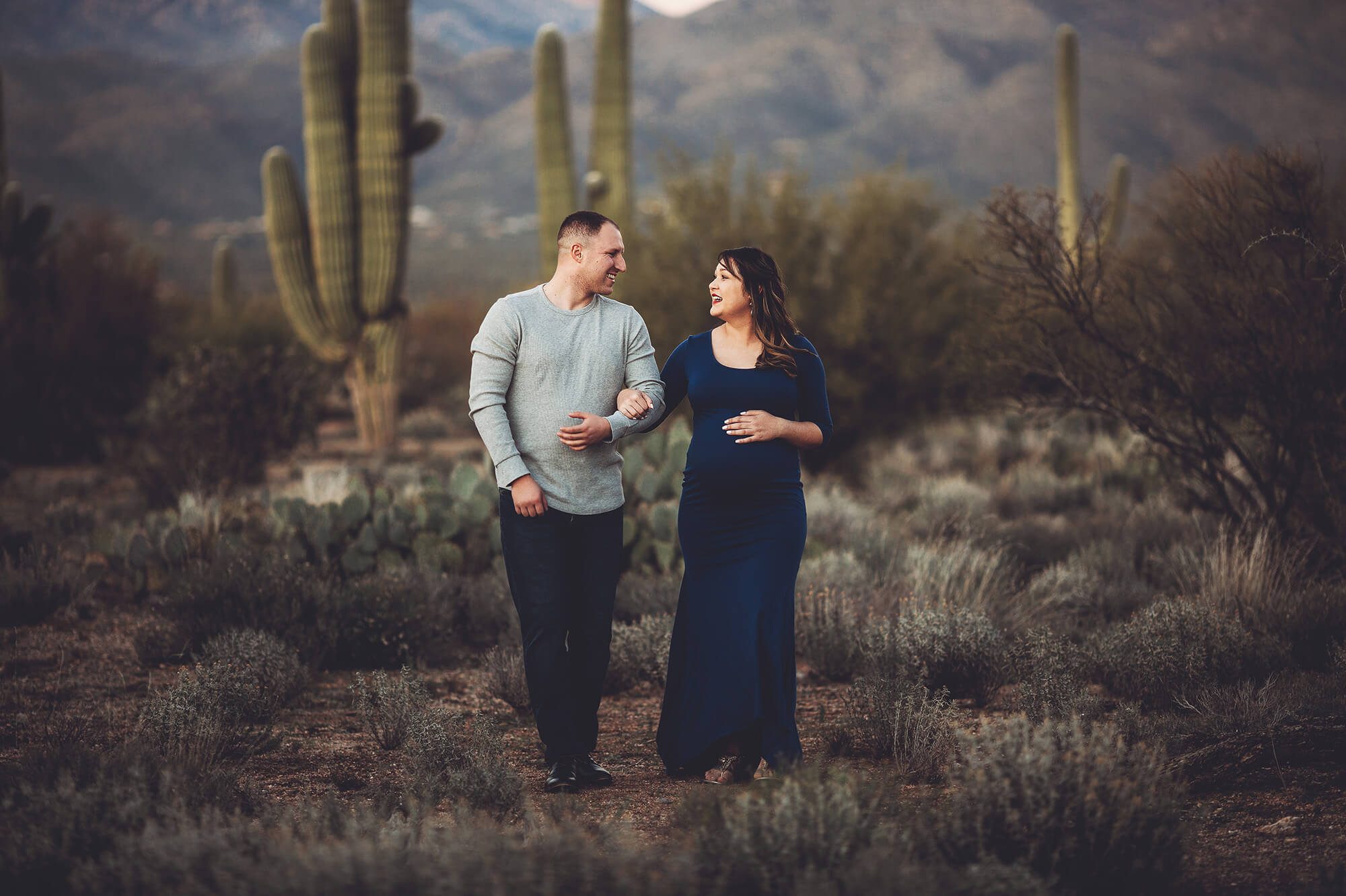A little desert stroll for Alicia and her husband.