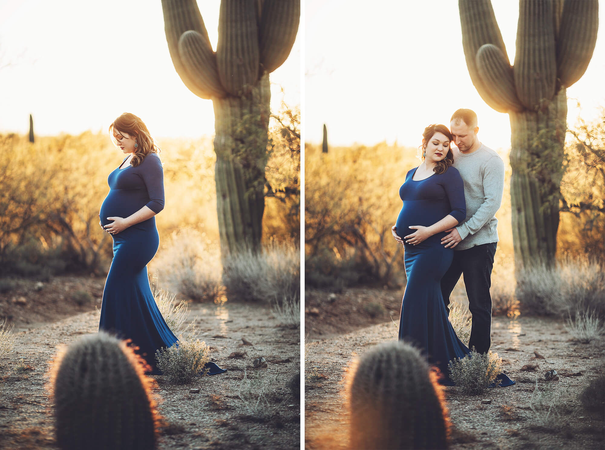 A glamorous sunset for Alicia and her husband.