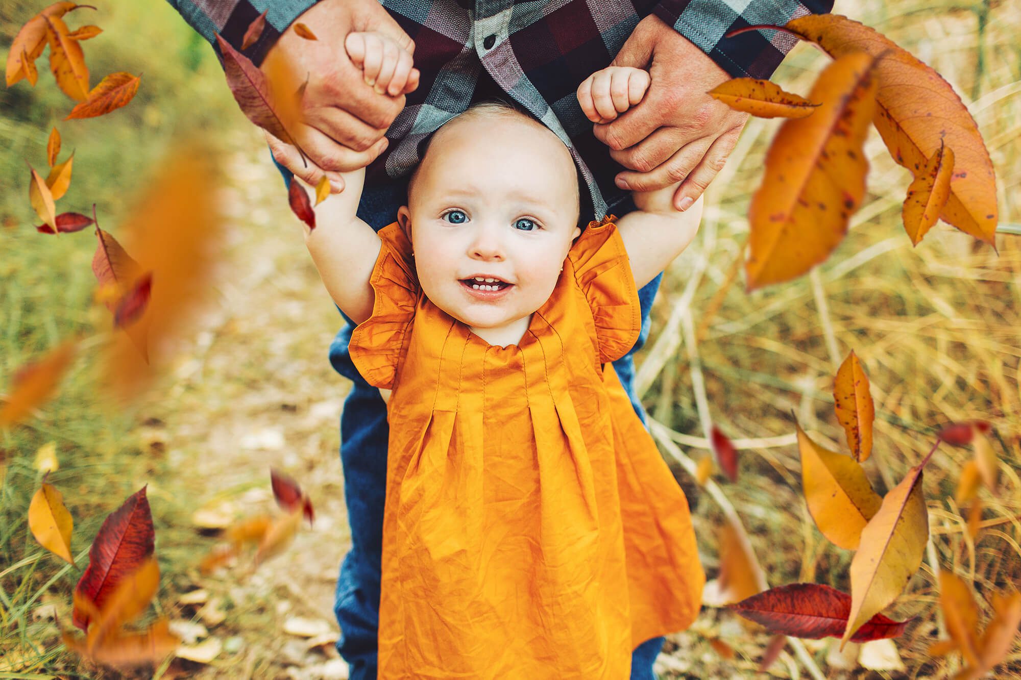 Beautiful little girl with fall feels.
