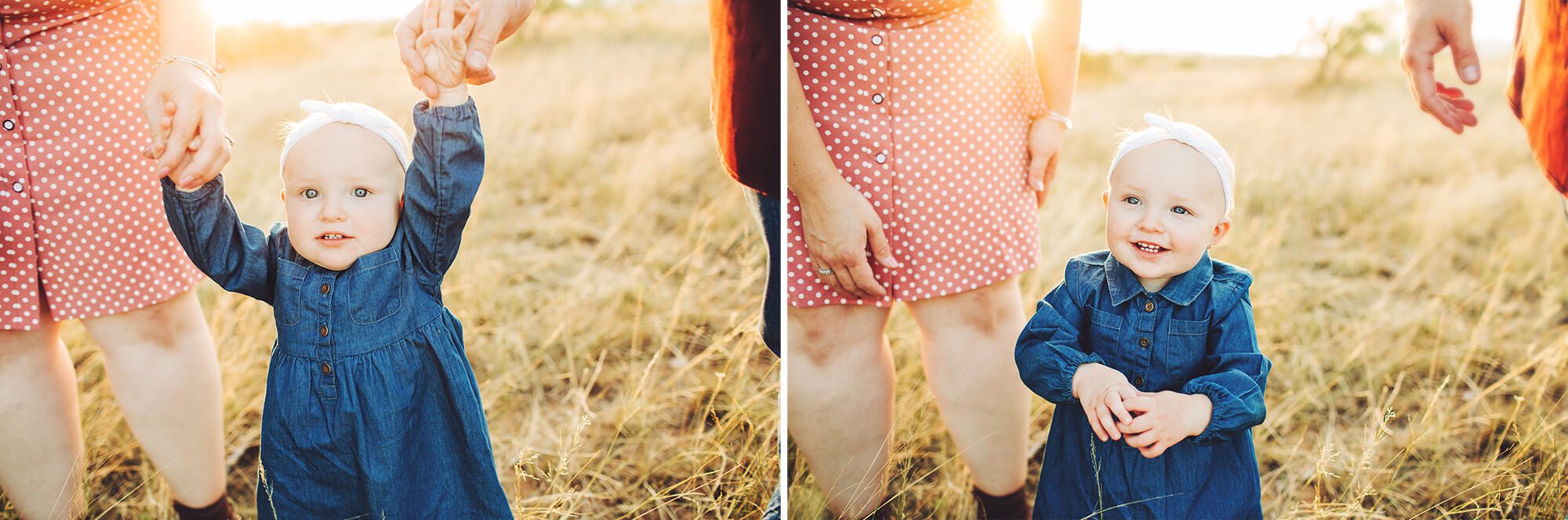 Little girl walking, standing, and enjoying the sunny Arizona evening.