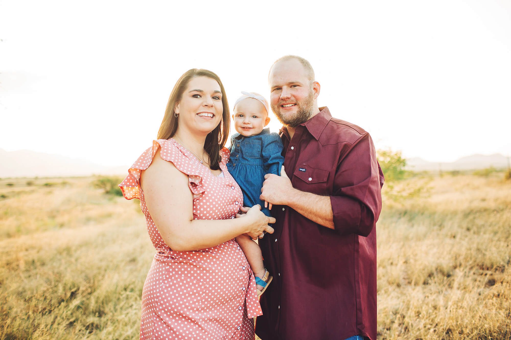 A beautiful family, the Tawney's, celebrating their daughter's first year earthbound.