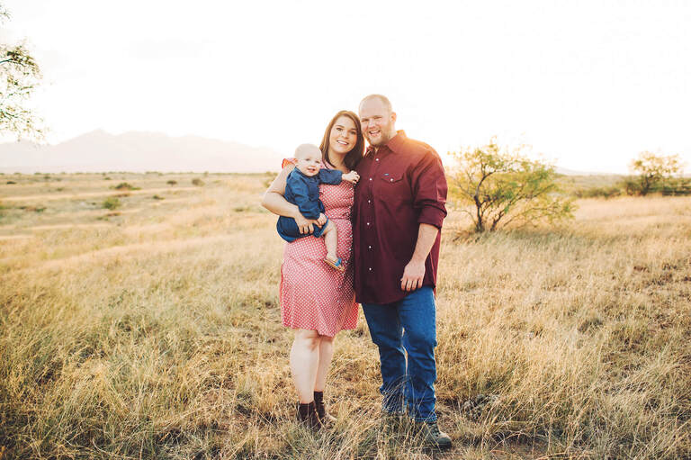 The Tawney family, the sweetest family, during their last photoshoot with Belle Vie Photography in Sonoita, Arizona.