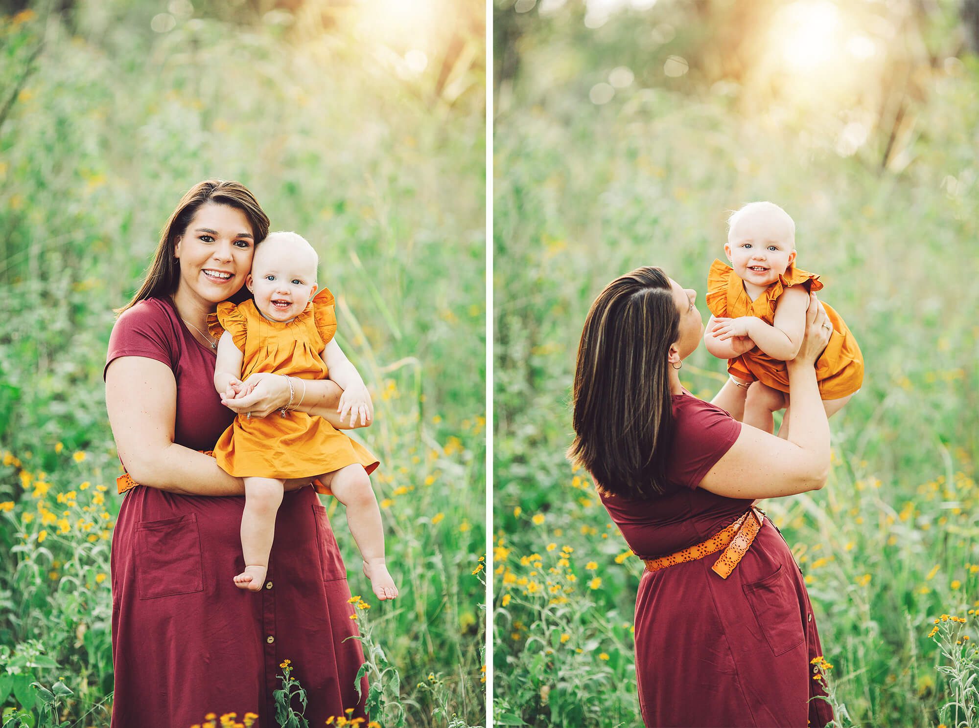 Beautiful mom and daughter loving and laughing during the Tawney family photo session.