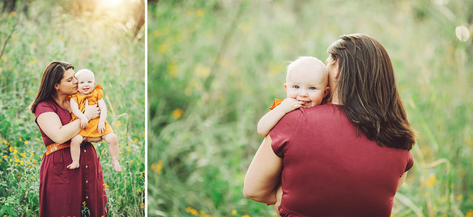 The sweet love between mom and daughter during the Tawney's family photo session.