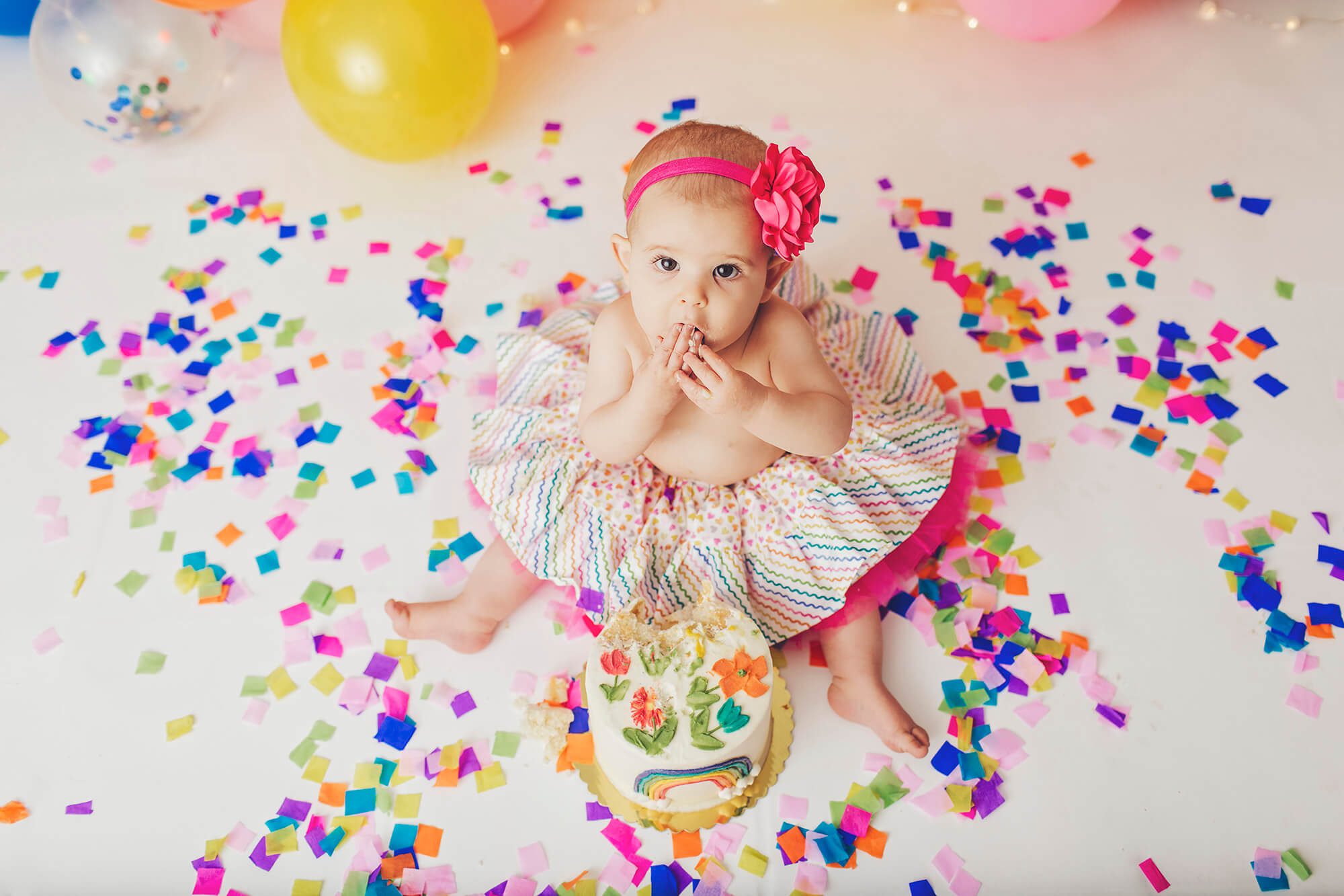 I love capturing babies shoving cake into their mouth.