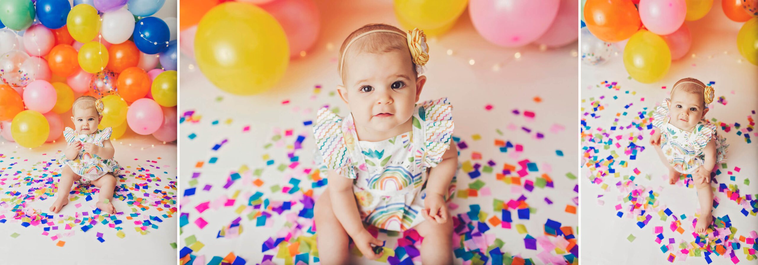 She had fun playing with the confetti