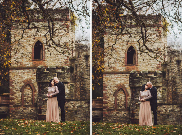 Mosburg castle makes for a romantic backdrop for couple's photos