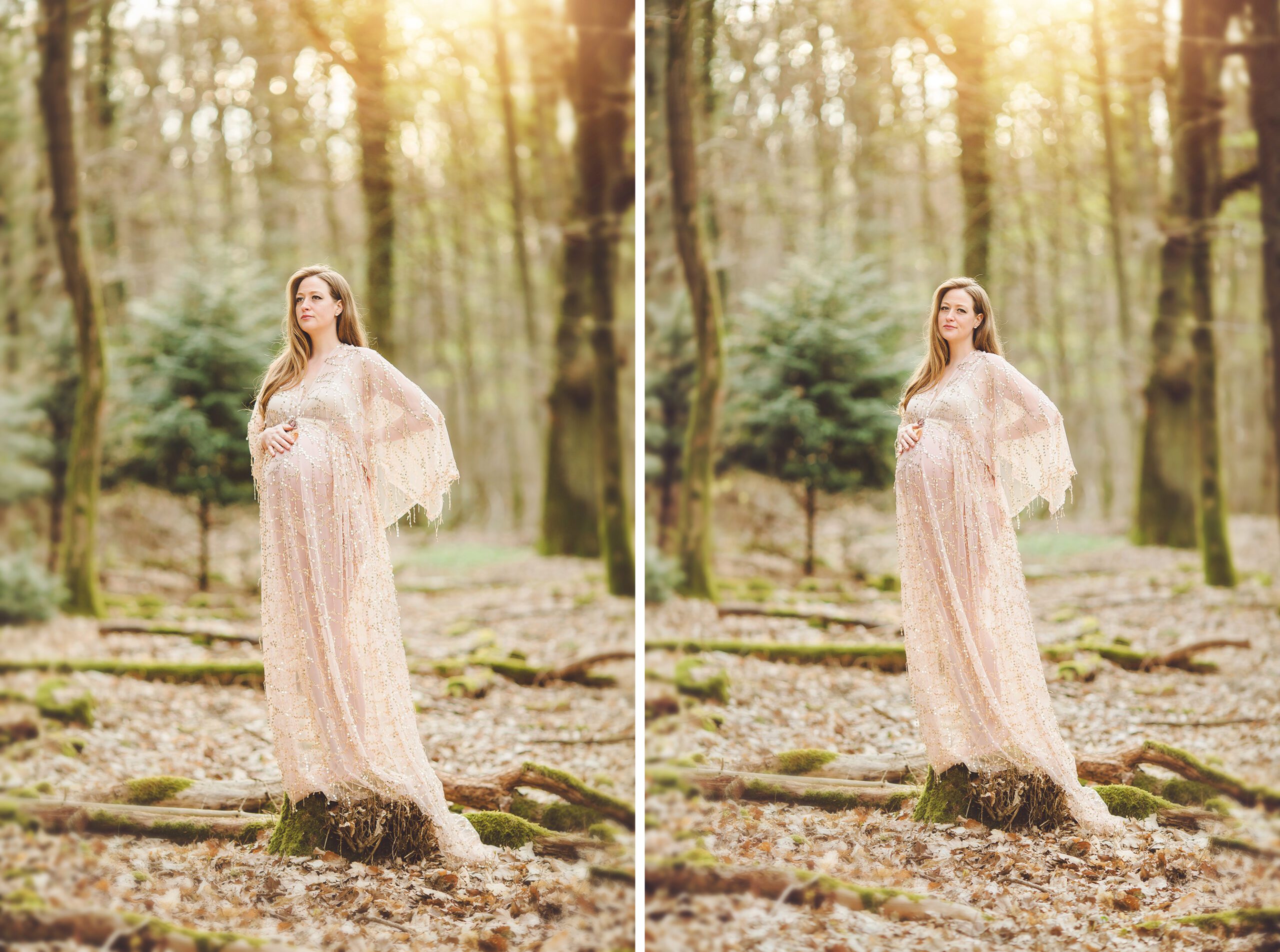 A maternity session in the forest by Frankfurt maternity photographer