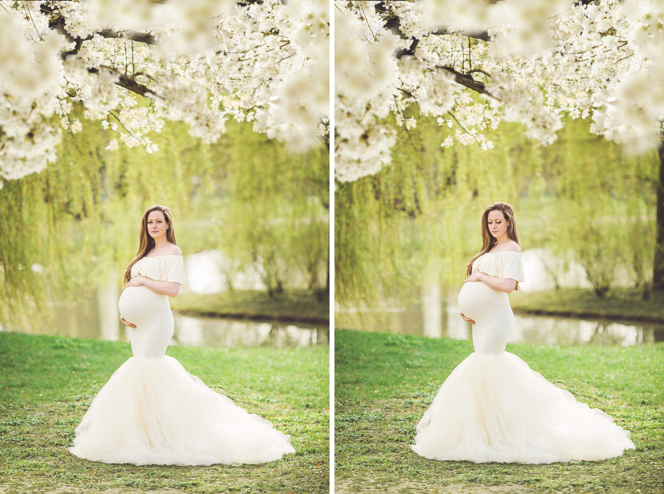 Spring petals for this spring maternity session