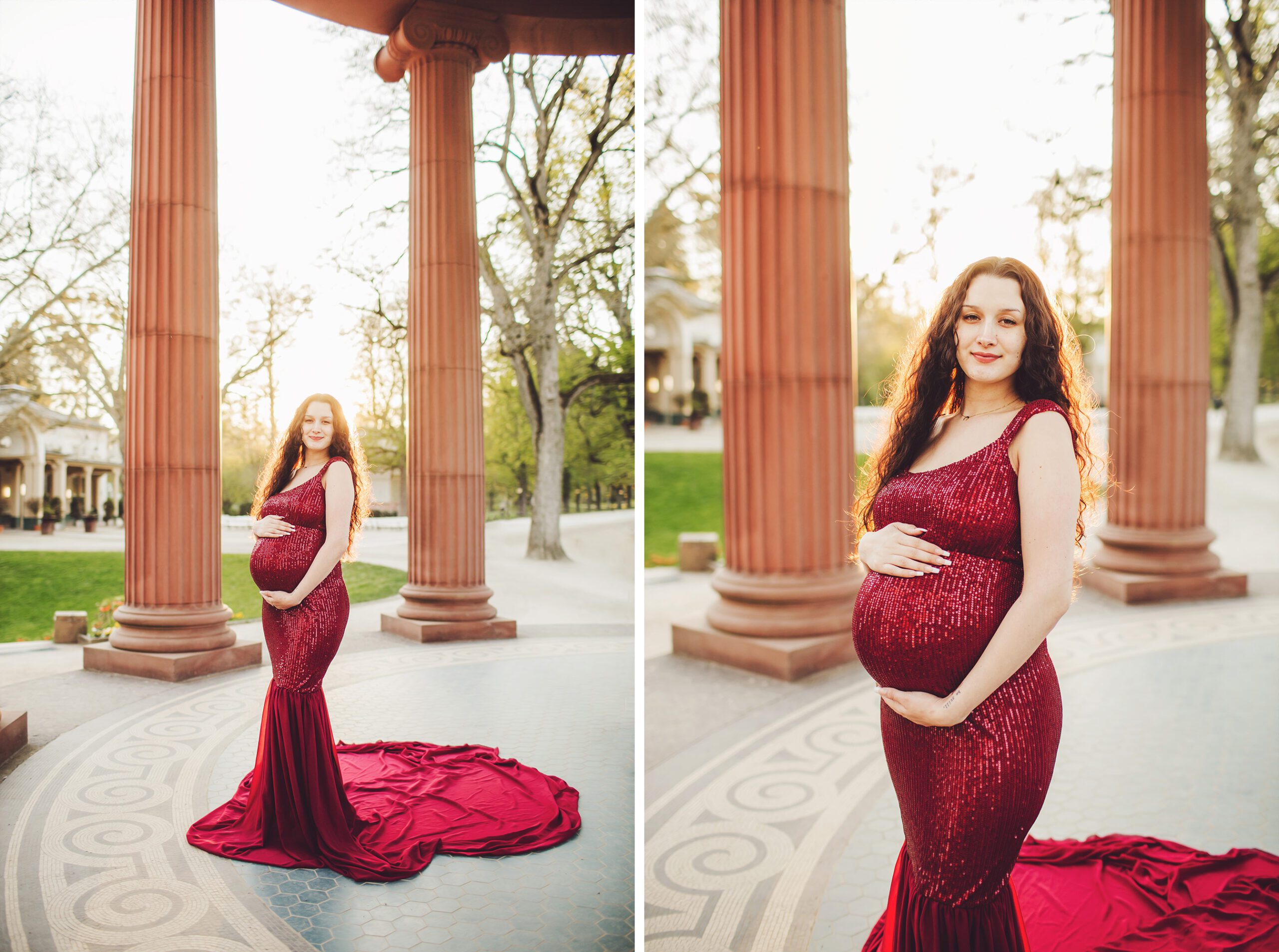The Bad Homburg Kurpark was a spectacular and elegant location for Kallyn's maternity session.