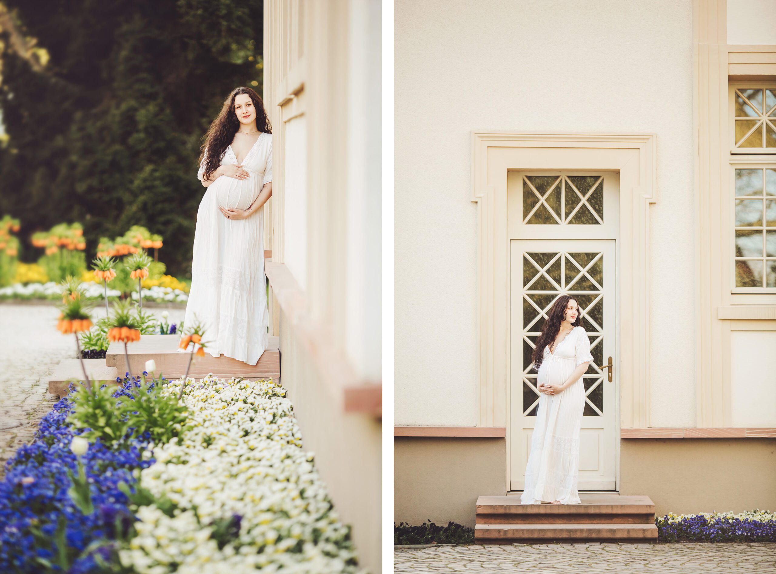 The Bad Homburg Orangerie creates beautiful framing and a backdrop for spring sessions