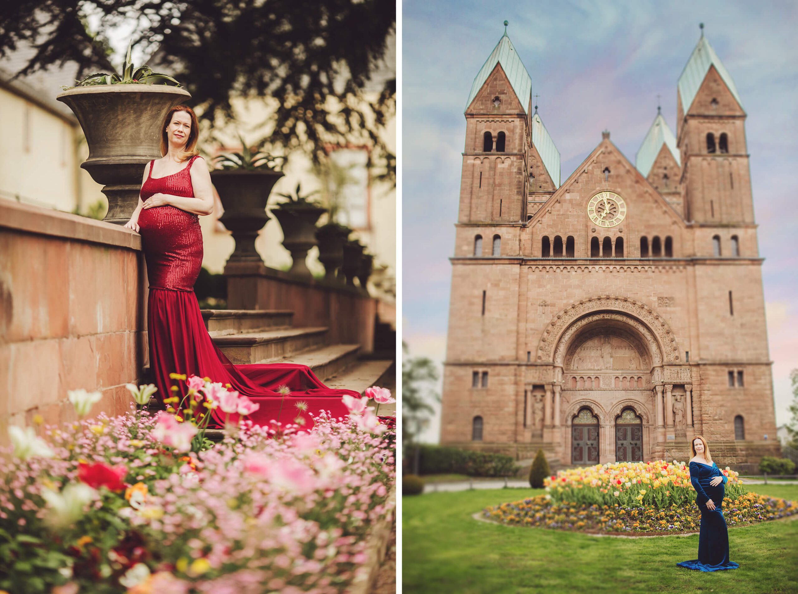 Evie at the castle and church