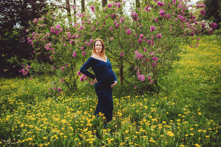 The Schlosspark was teaming with flowers and color for Evie's maternity session