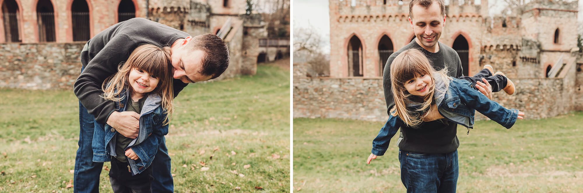 Father and son during the Castelli's family session at Biebrich park in Wiesbaden