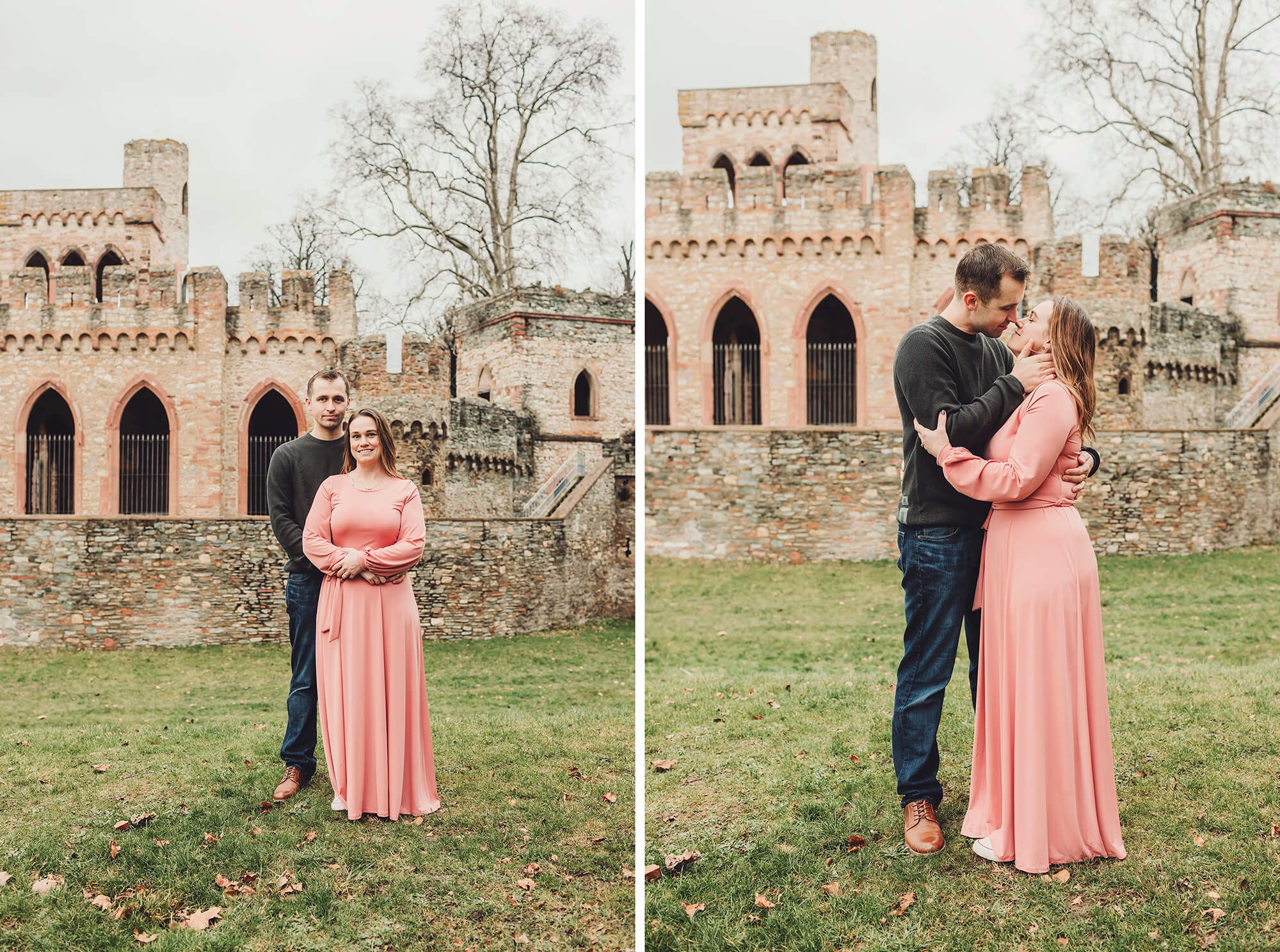 The Castelli's couples photo during their family session in Wiesbaden at Schloss Biebrich