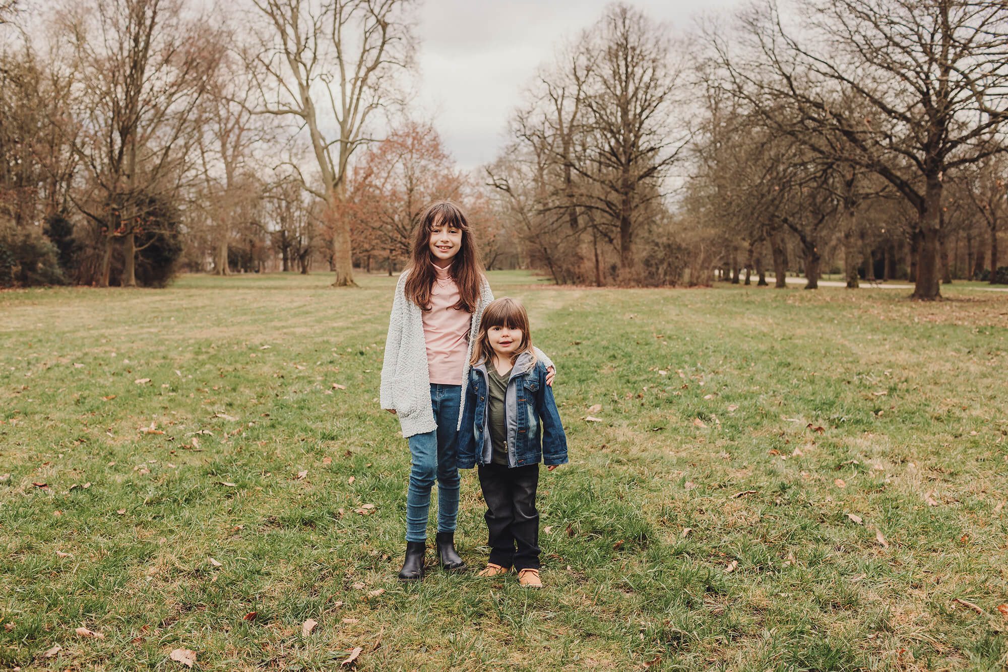 The Castelli children during a family photoshoot at Biebrich park in Wiesbaden